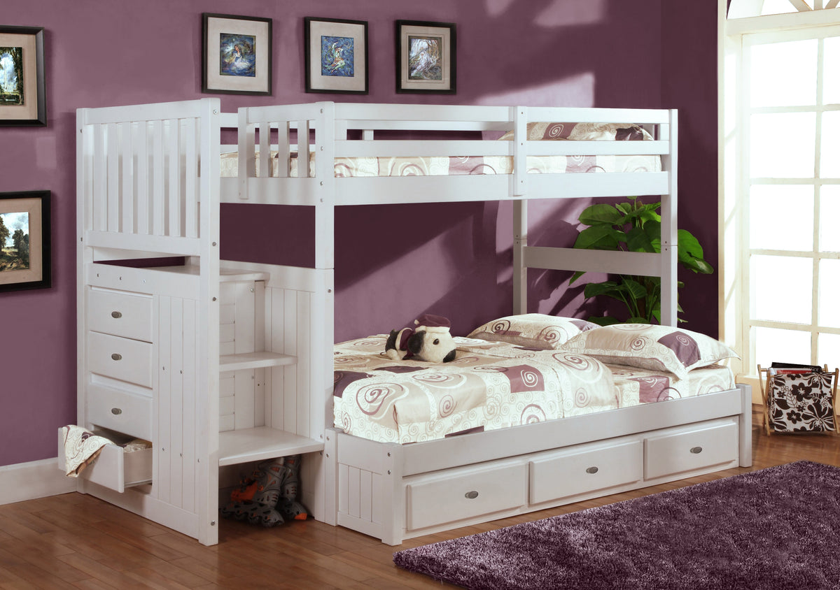 Julian Twin Over Full Staircase Loft Bed – Lavender Moon Loft Beds