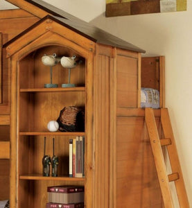 Skyler Twin Over Twin Loft Bed with Optional Bookshelf