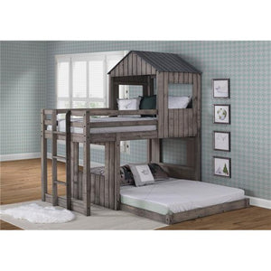 Avery Rustic Lodge Treehouse Loft Bed