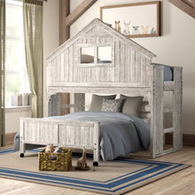 Load image into Gallery viewer, Riley Twin Over Full Tall Tree House Loft Bed